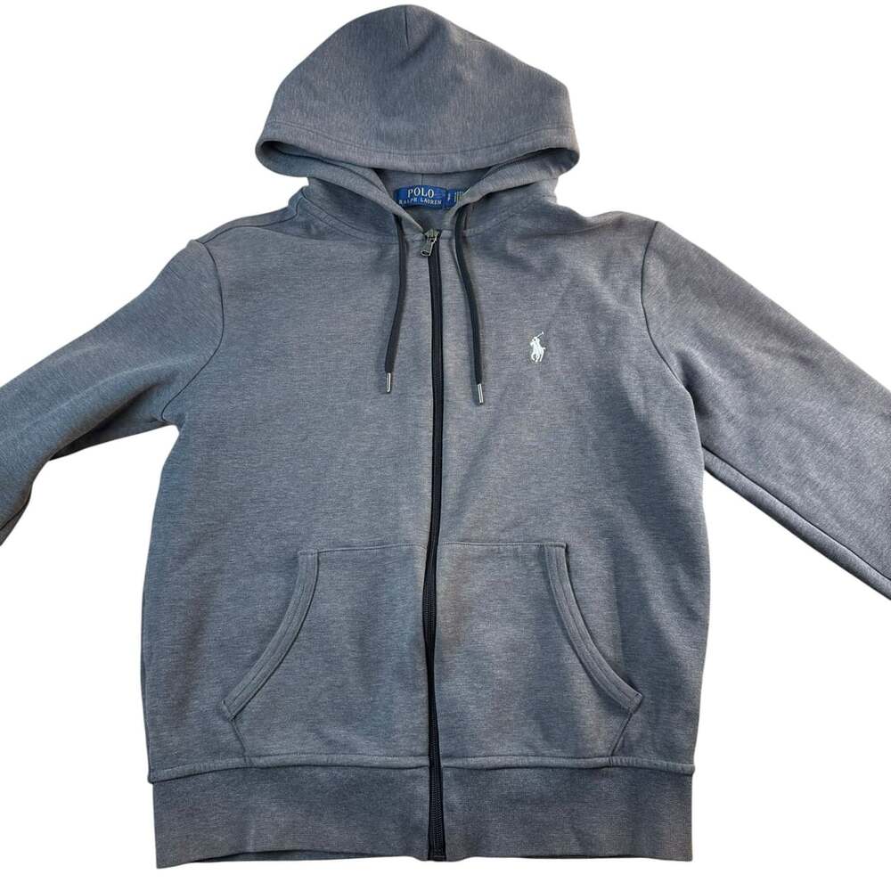 Polo Ralph Lauren Men's Double-Knit Full-Zip Hoodie Grey Size S